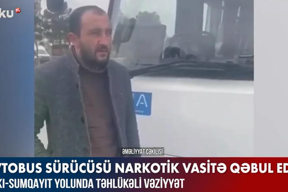 Avtobus sürücüsü narkotik vasitə qəbul edib - VİDEO