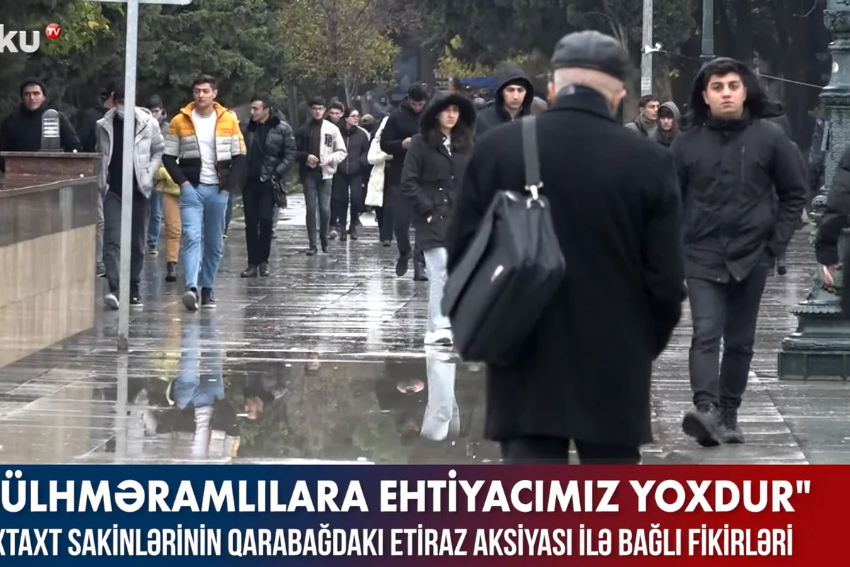 Qarabağdakı etiraz aksiyasına sakinlərdən REAKSİYA - VİDEO