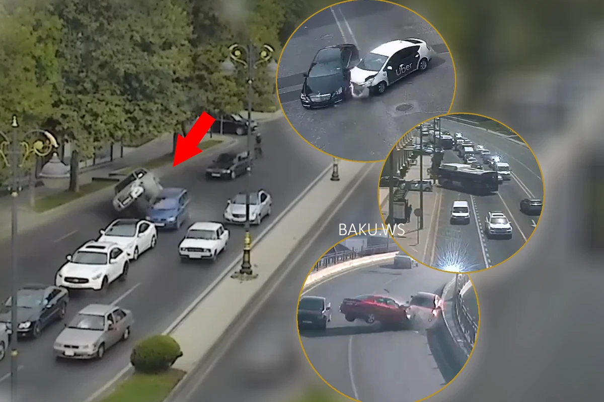 Bakıda baş verən qəzaların görüntüləri yayıldı - ANBAAN VİDEOLAR