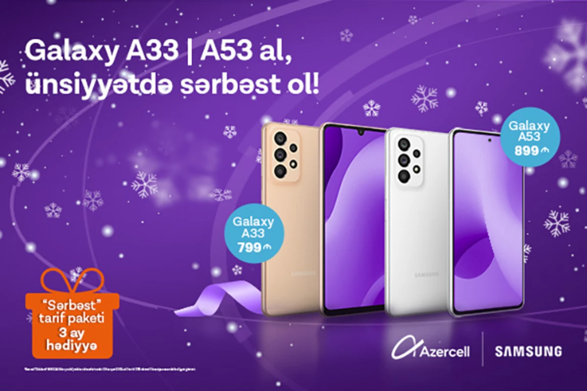 Samsung smartfonları Azercell ilə daha sərfəlidir!