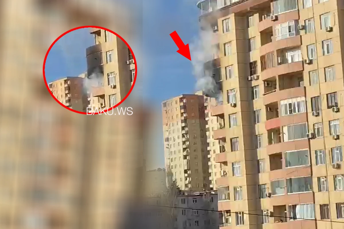 Пожар в 16-этажном здании в Баку потушен - ОБНОВЛЕНО + ВИДЕО
