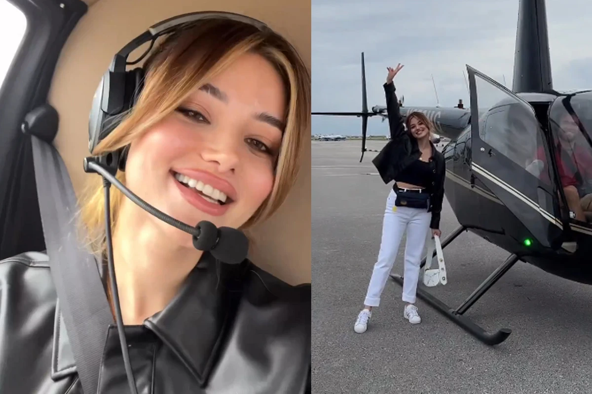 Mələkxanım Eyyubovanın qızı Mayamini HELİKOPTERLƏ GƏZDİ - VİDEO