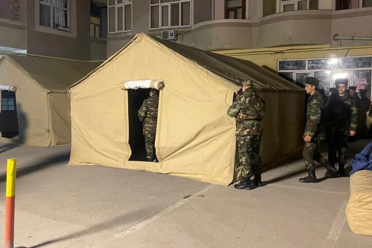Binəqədidə partlayış baş verən ərazidə çadırlar qurulub - FOTO/VİDEO