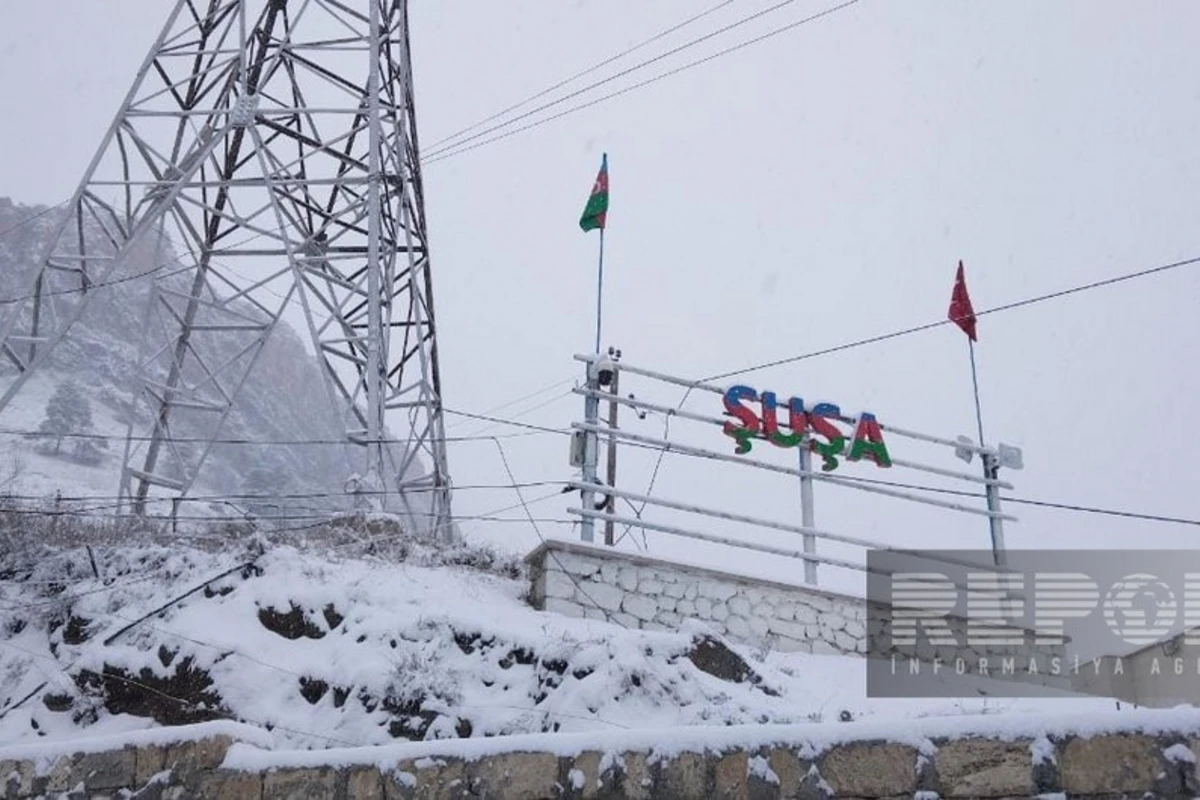 Şuşaya 10 sm qar yağıb - FOTO/VİDEO