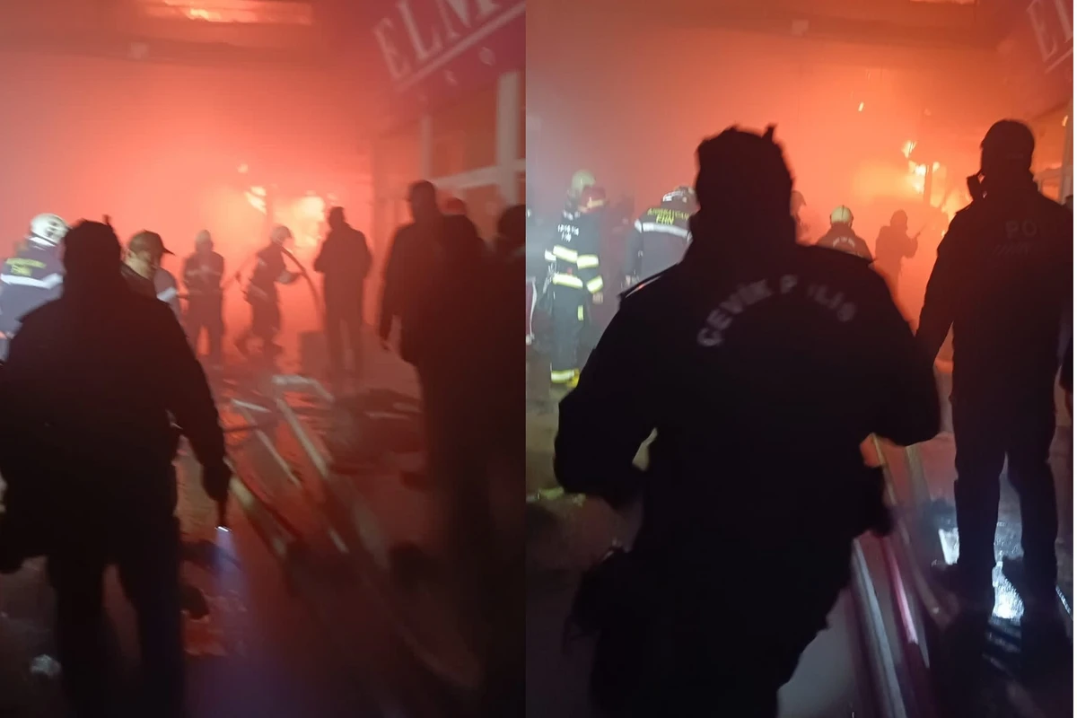 Во время пожара в ТЦ Садарак сотрудник полиции отравился дымом - ОБНОВЛЕНО + ВИДЕО