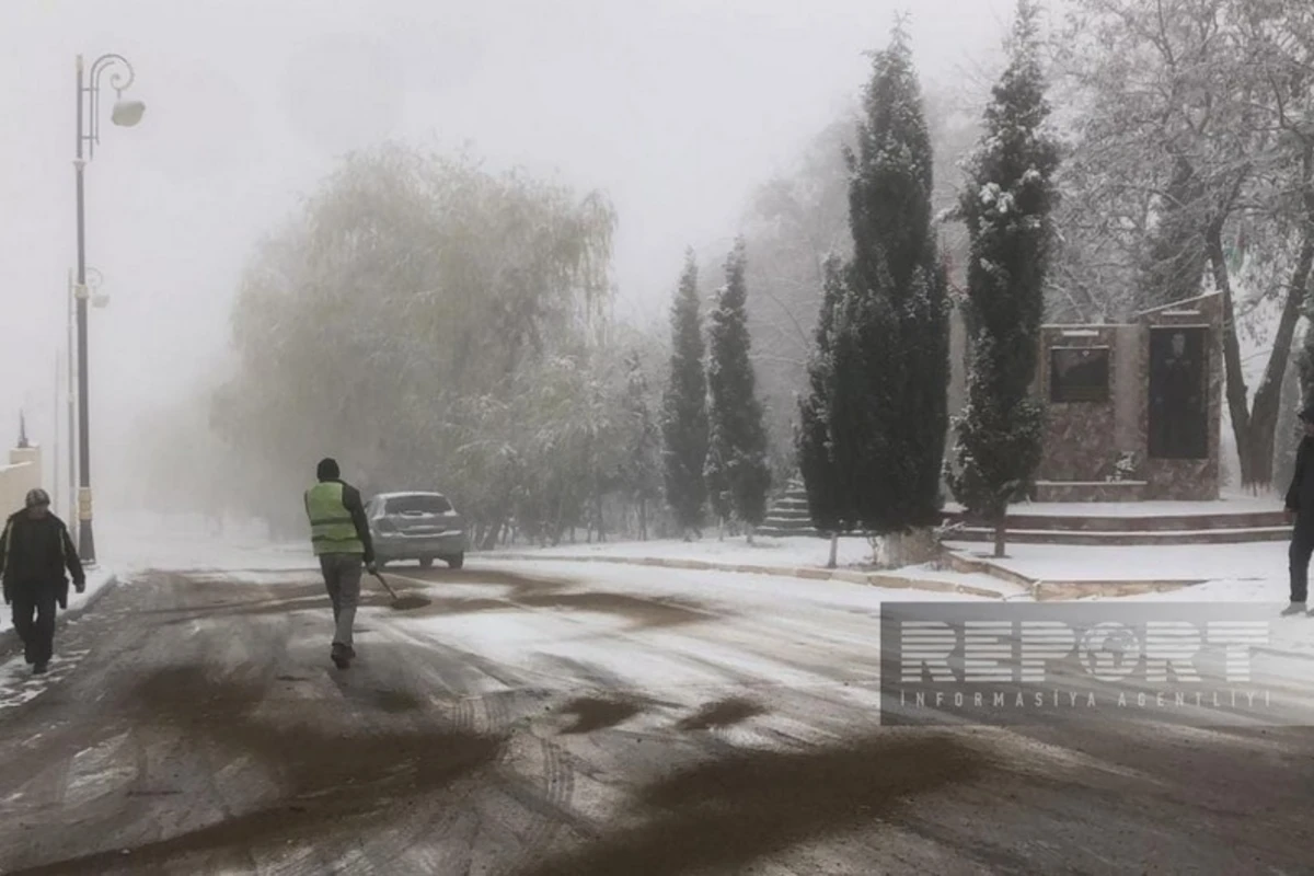 Şaxtalı hava səbəbindən bir sıra problem yaranıb - FOTO