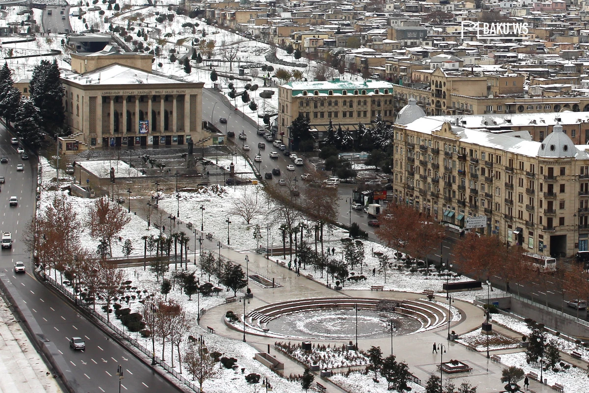 Bakıda 7 sm qar yağıb - FAKTİKİ HAVA