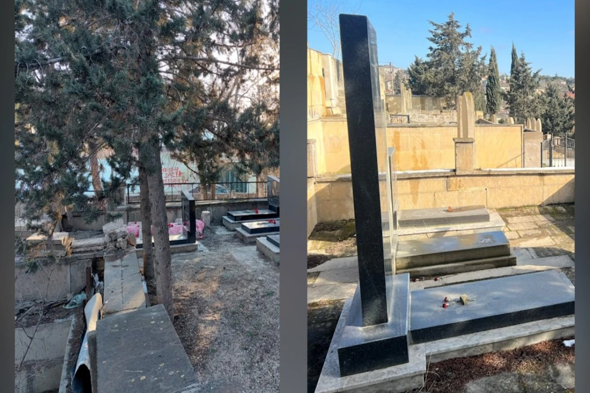 Qəbiristanlıqdan oğurluq edənlər tutulub - FOTO/VİDEO