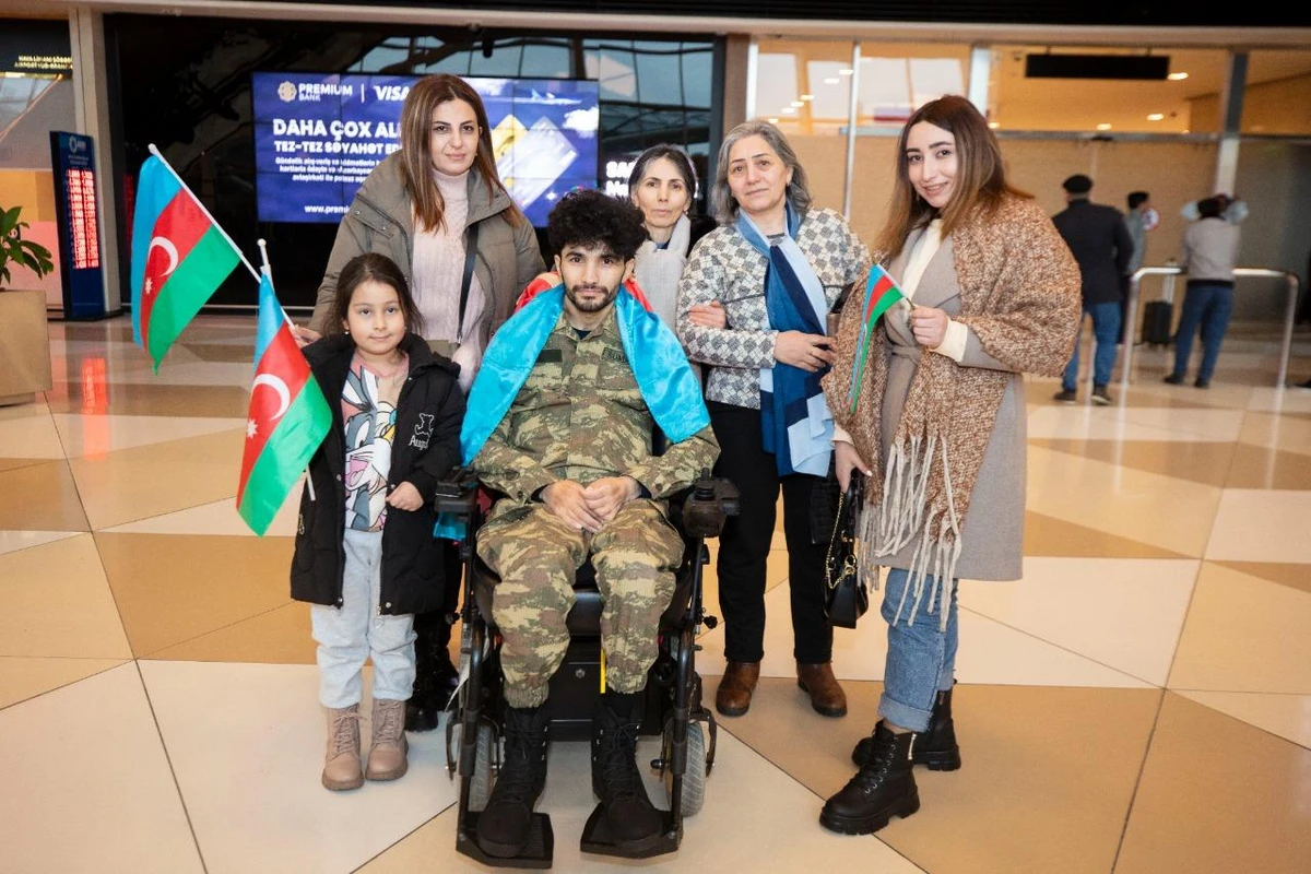 Türkiyəyə göndərilən daha bir qazimiz sağalaraq Vətənə qayıdıb - FOTO