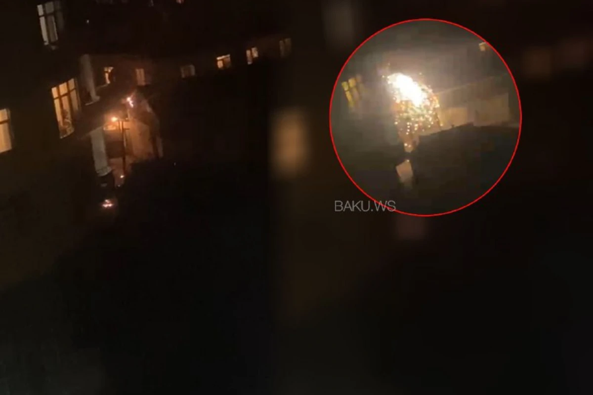 Bakıda qorxu saçan işıq dirəyi: Sakinlər təşviş içində - FOTO/VİDEO