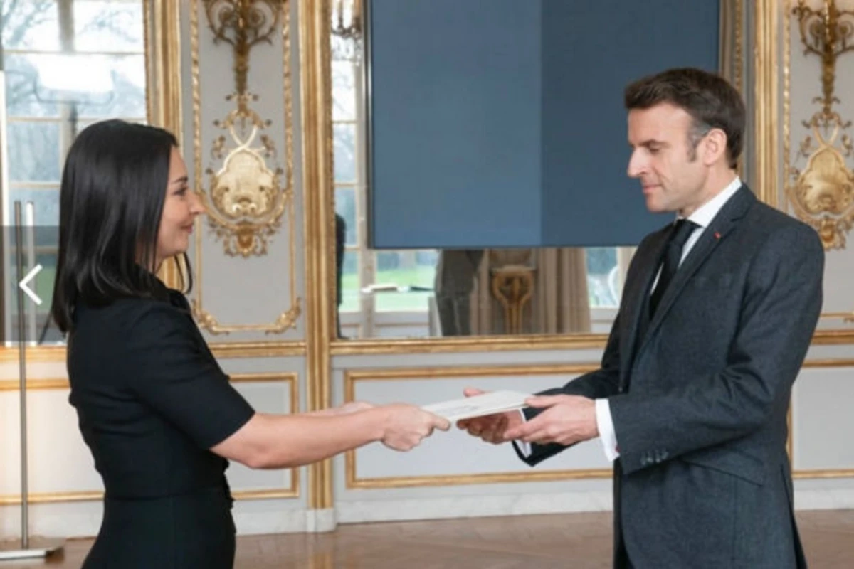 Лейла Абдуллаева вручила верительные грамоты президенту Франции - ФОТО