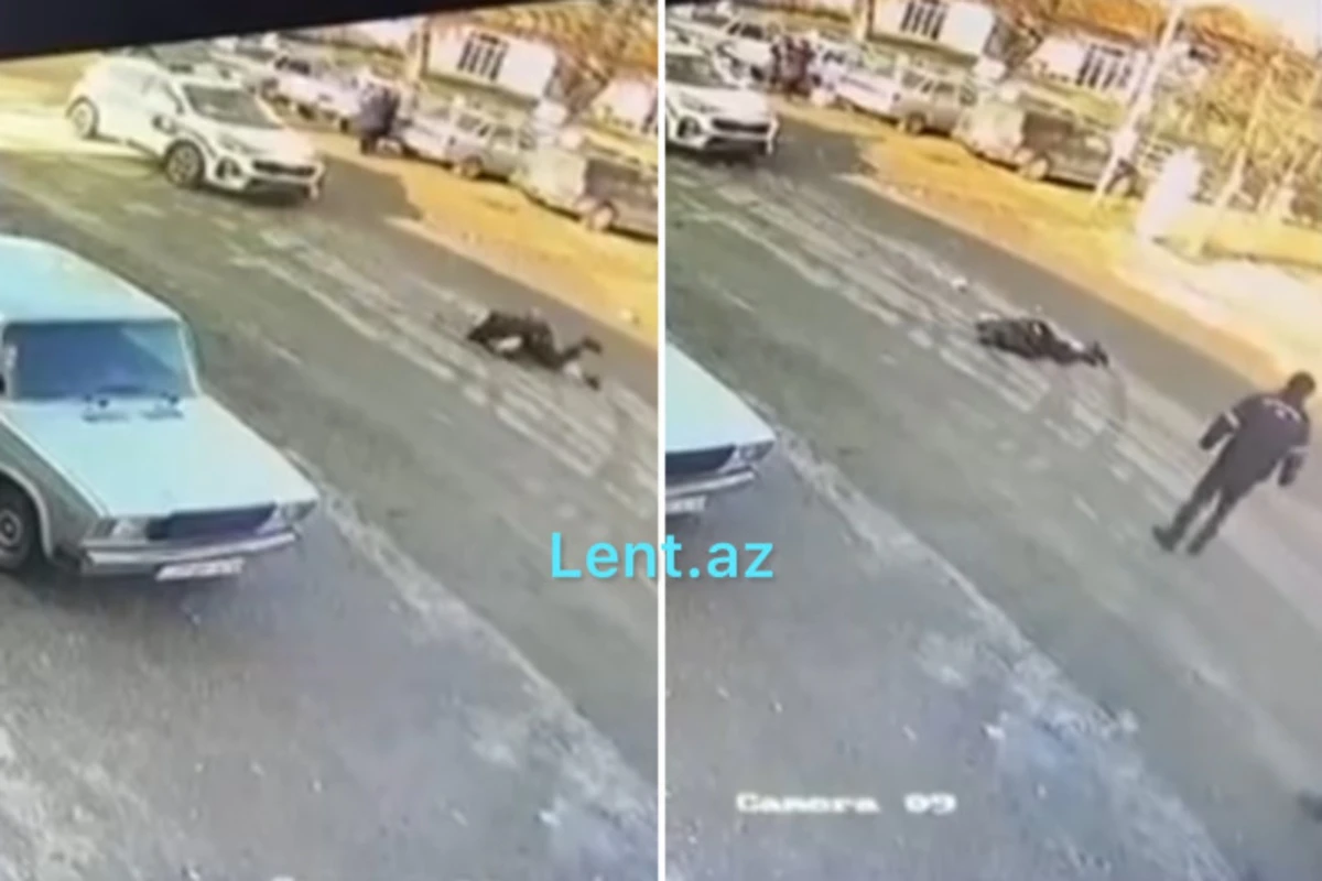 Yol polisi piyadanı belə vurdu - ANBAAN VİDEO