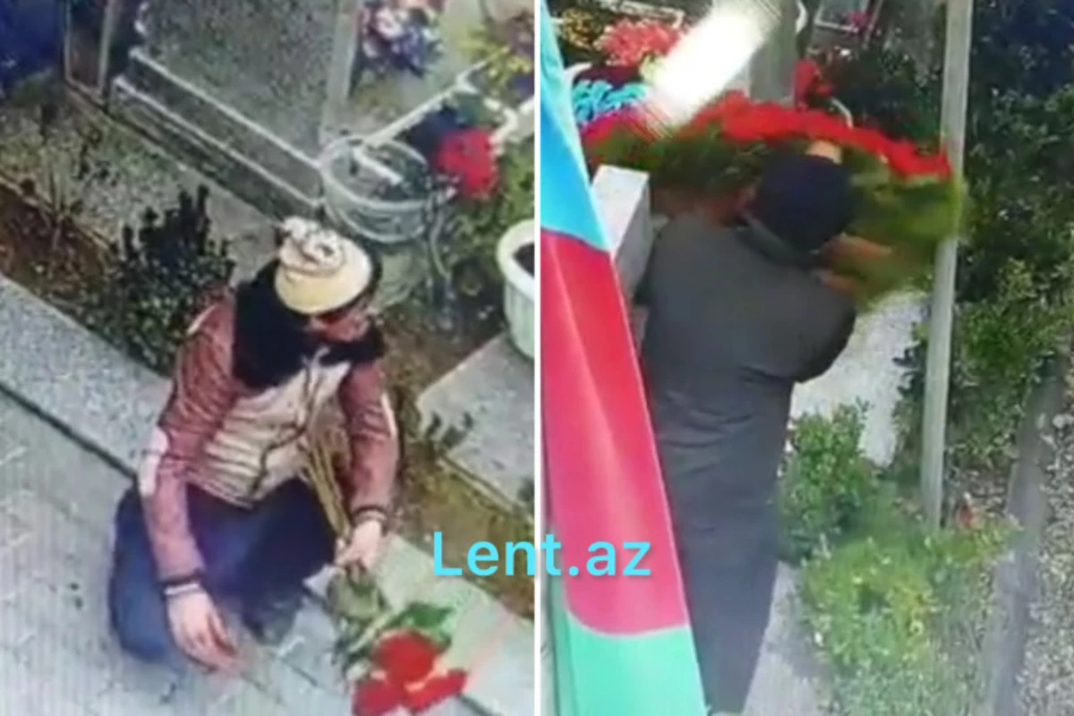 II Fəxri Xiyabanda RƏZALƏT: Şəhidlərin məzarına qoyulan güllər oğurlandı - VİDEO