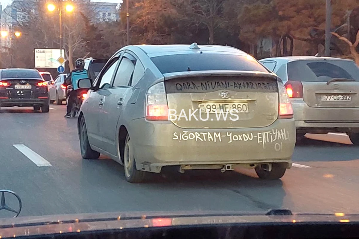 Bakıda sığortası olmayan Prius sürücüsündən QEYRİ-ADİ MESAJ - VİDEO Bakıda sığortası olmayan Prius sürücüsündən QEYRİ-ADİ MESAJ - VİDEO