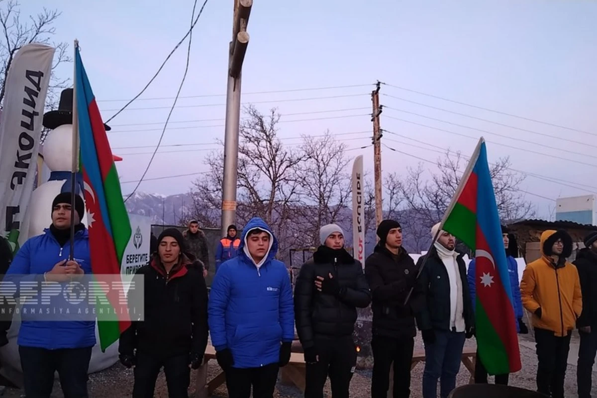 Акция протеста на дороге Ханкенди-Лачын продолжается уже 38 дней - ФОТО