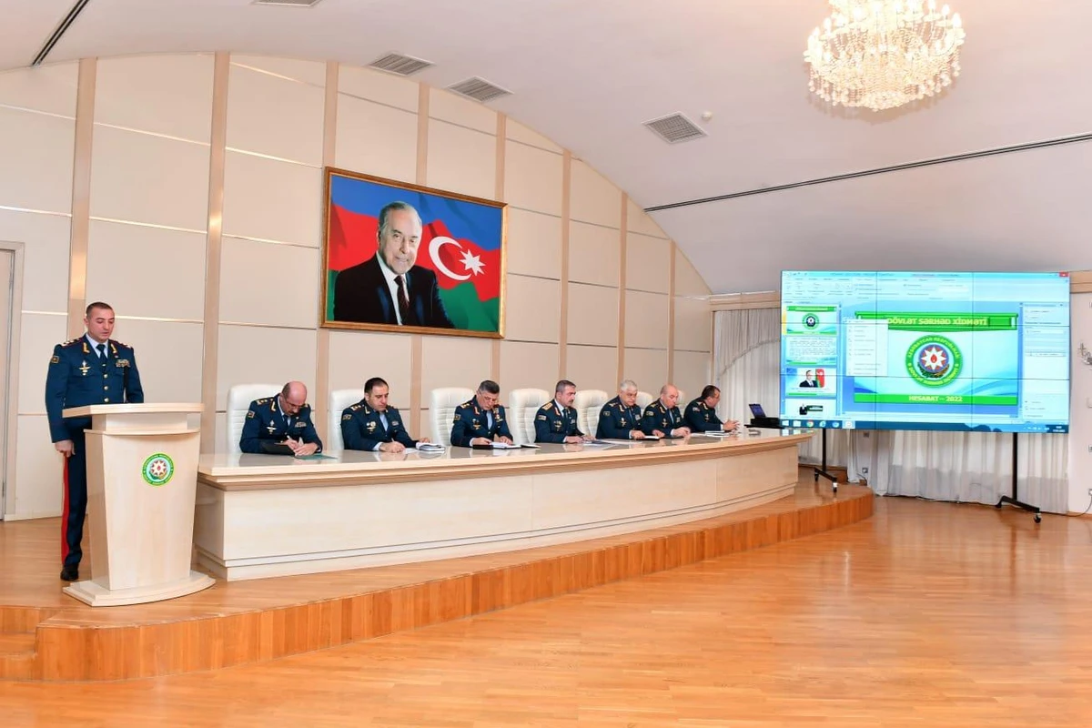 Dövlət Sərhəd Xidmətinin rəisi Elçin Quliyev hesabat verib - FOTO