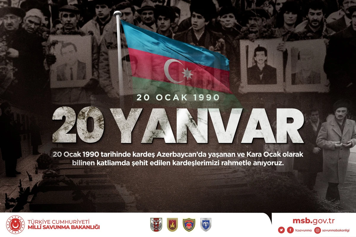 Türkiyə Müdafiə Nazirliyi 20 Yanvar faciəsi ilə bağlı paylaşım edib - FOTO
