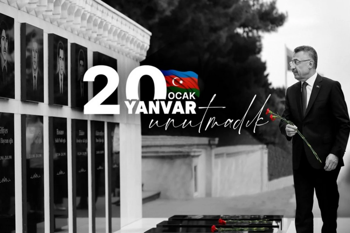 Fuat Oktay 20 Yanvar şəhidlərini andı - FOTO