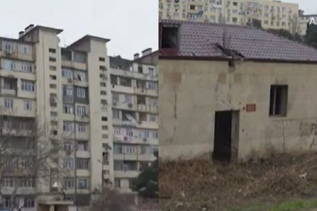 В Баку полуразрушенное здание превратилось в наркопритон - ВИДЕО