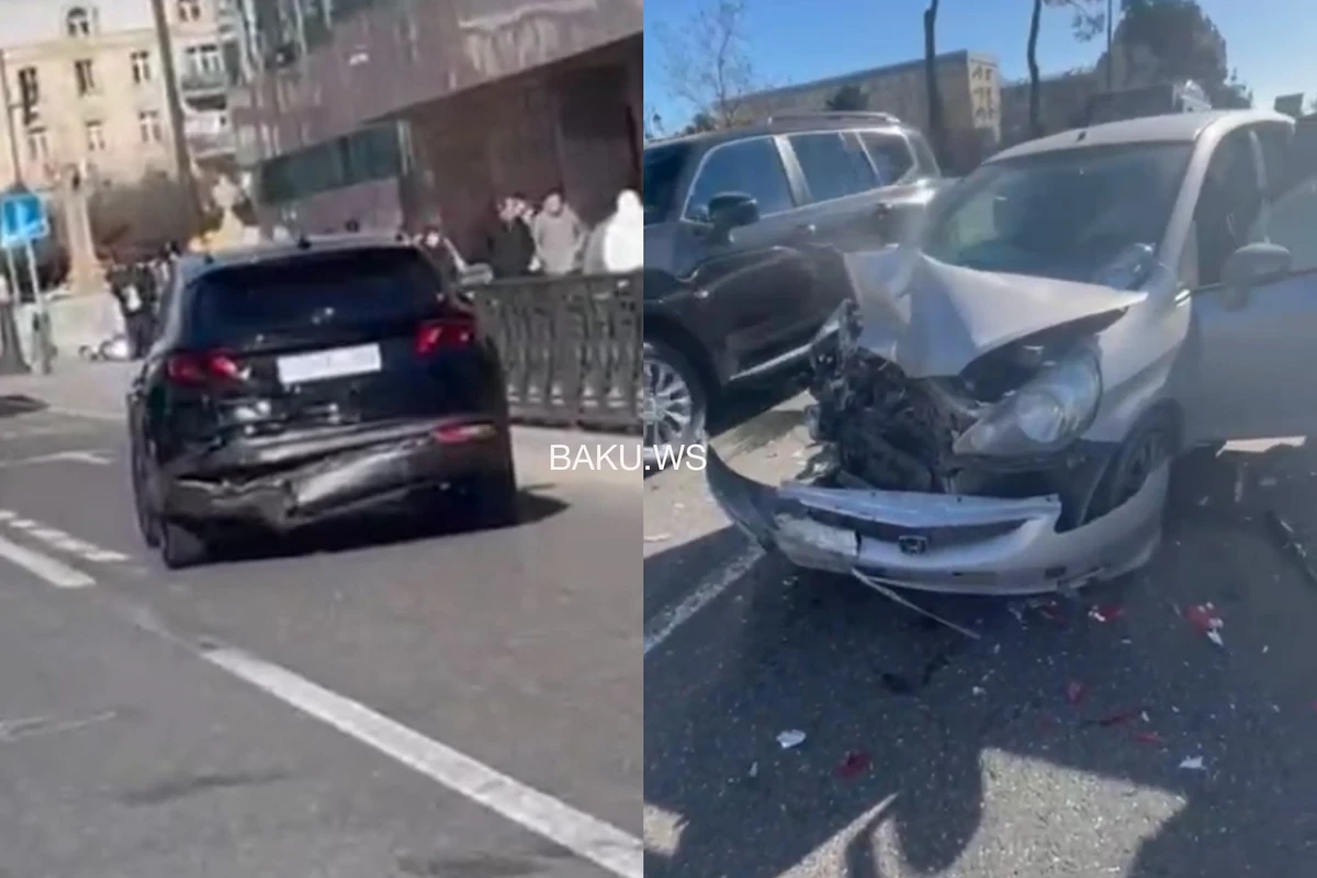 ДТП в центре столицы: автомобили врезались друг в друга - ВИДЕО