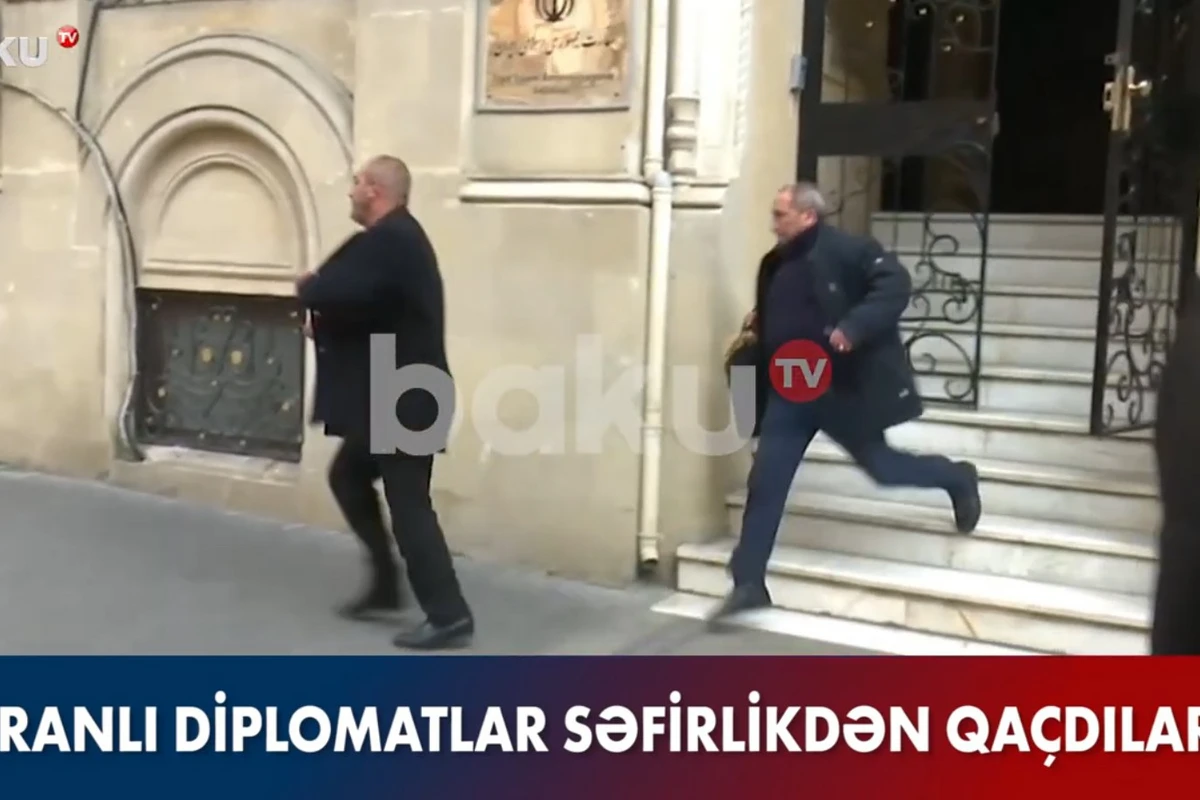 İranlı diplomatlar Bakıdakı səfirlikdən sənədləri götürüb qaçdılar - VİDEO