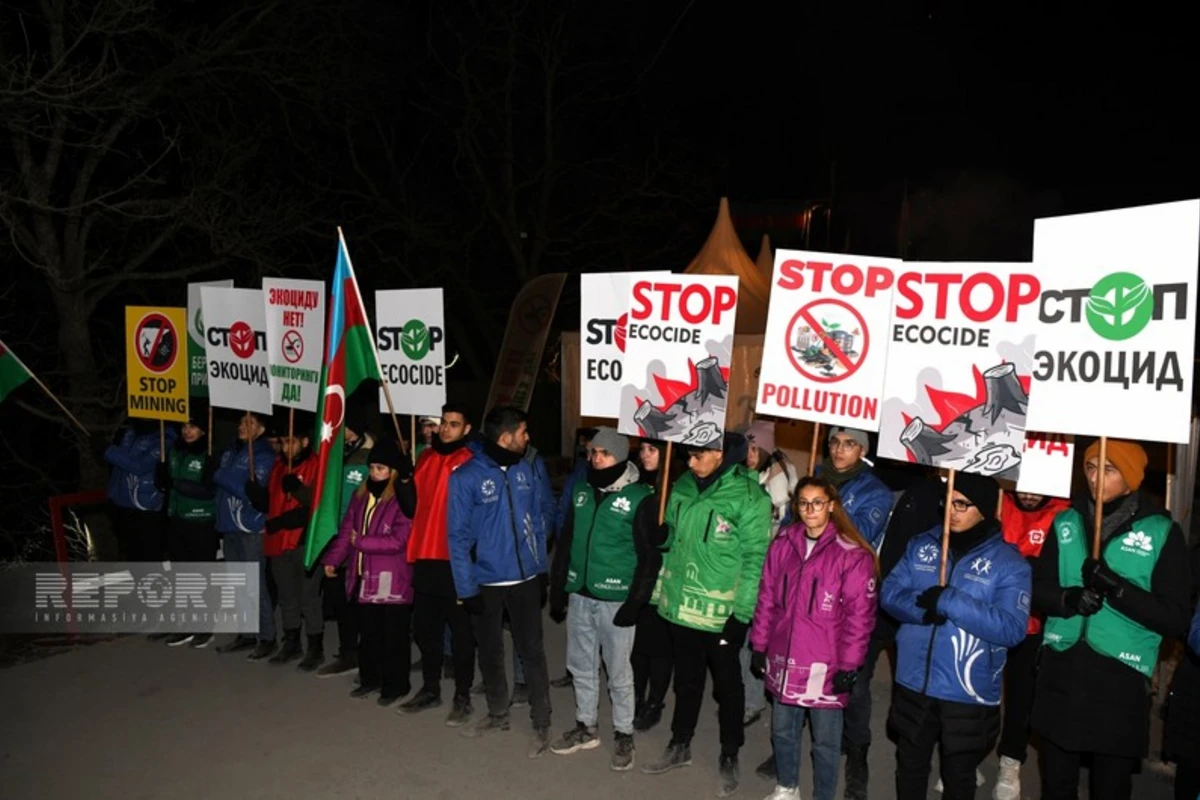 Xankəndi-Laçın yolu: etirazçılar dünya ictimaiyyətini ekologiyanı qorumağa çağırırlar - FOTO