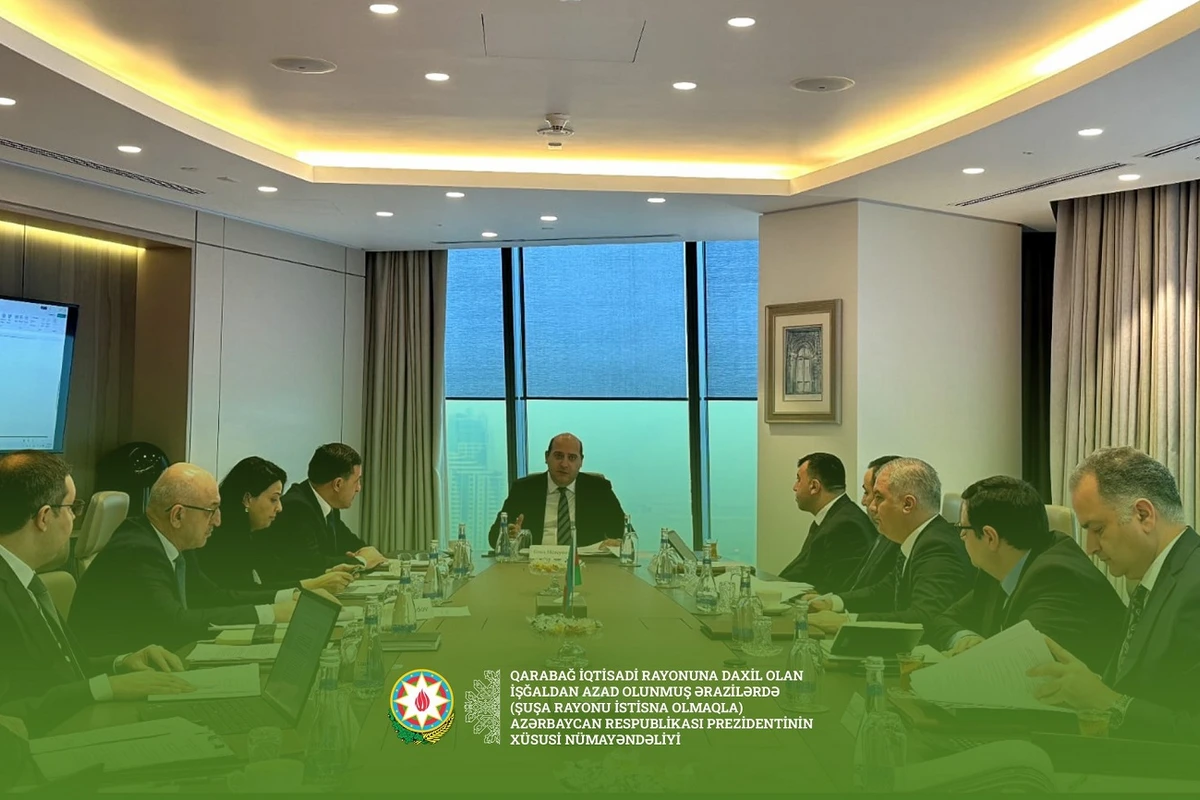Qarabağ iqtisadi rayonunda Bərpa, Tikinti və İdarəetmə Xidmətinin fəaliyyəti təhlil olunub - FOTO