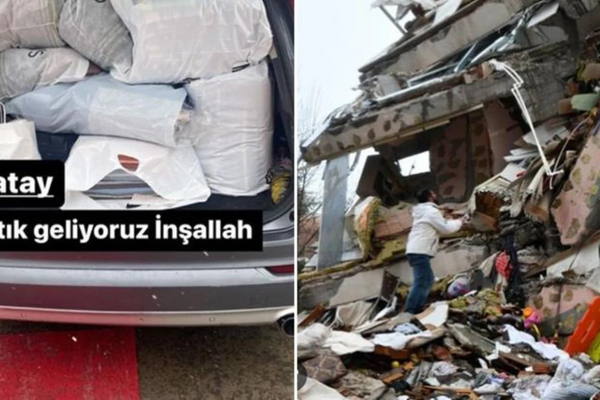 Qalatasarayın futbolçusu yardım dolu maşını ilə zəlzələ baş verən bölgəyə yollandı - FOTO