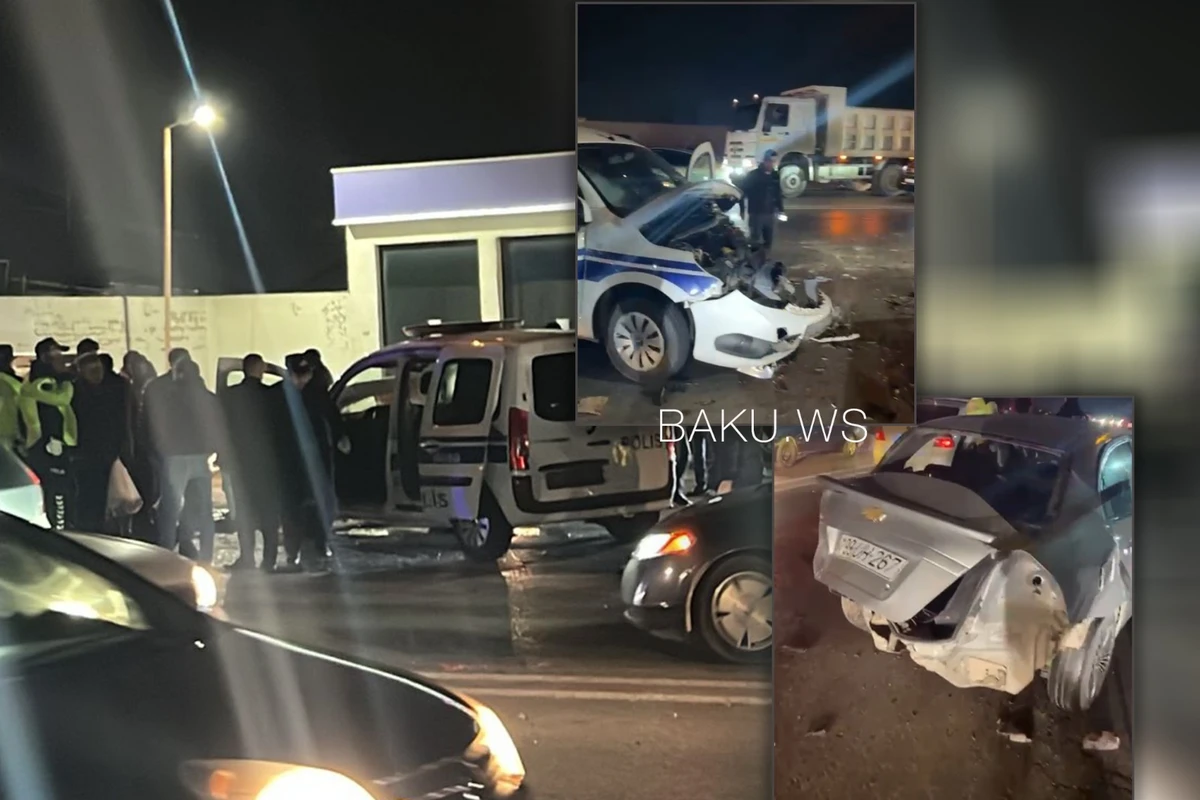 Bakıda PPX maşını ilə “Chevrolet” toqquşdu: 4 nəfər xəsarət alıb - VİDEO - YENİLƏNİB