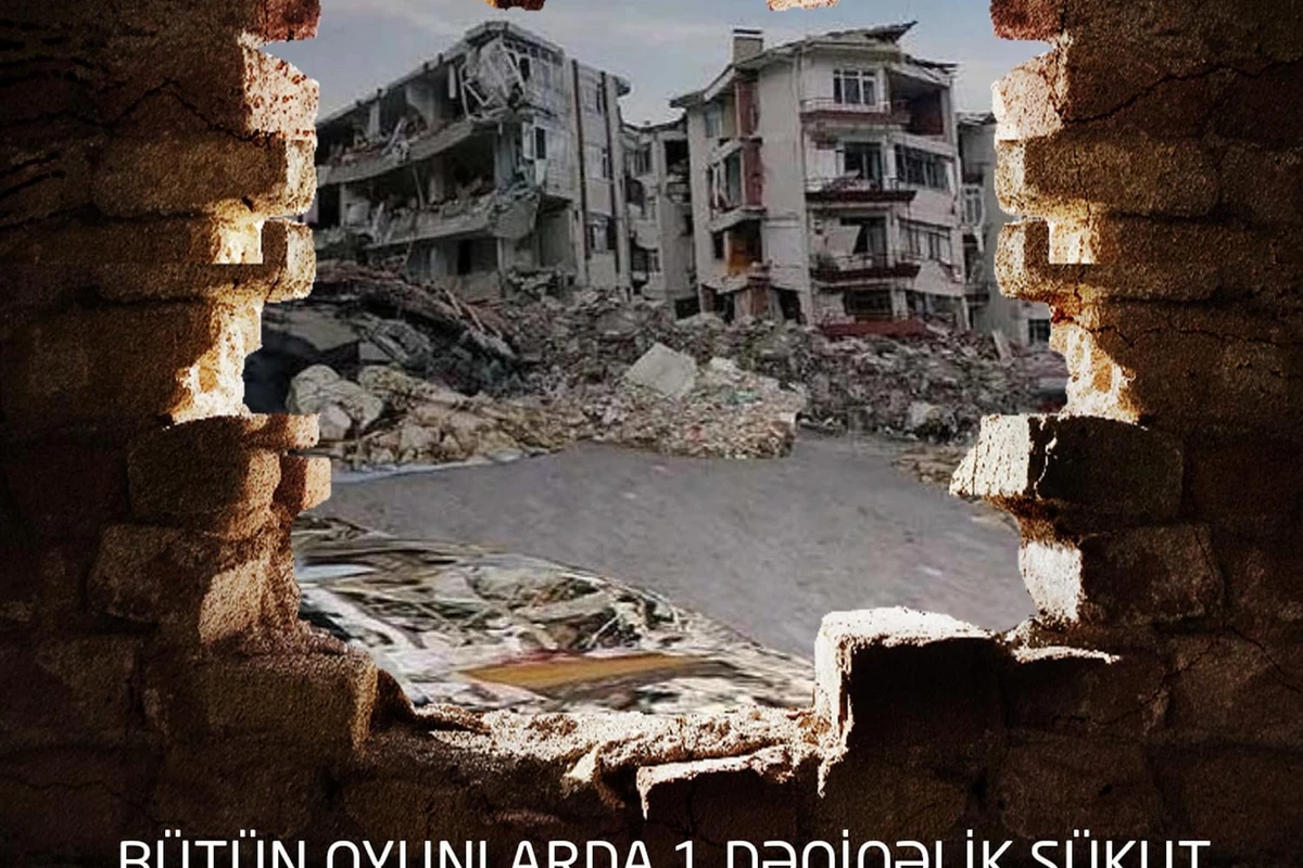 AFFA-nın keçirdiyi liqaların oyunlarında Türkiyədəki zəlzələ qurbanları 1 dəqiqəlik sükutla yad ediləcək