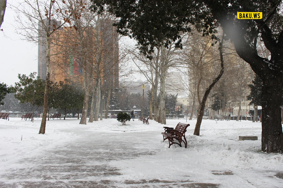 Bakıya güclü qar bu saatdan yağmağa başlayacaq - 2° ŞAXTA - FOTO