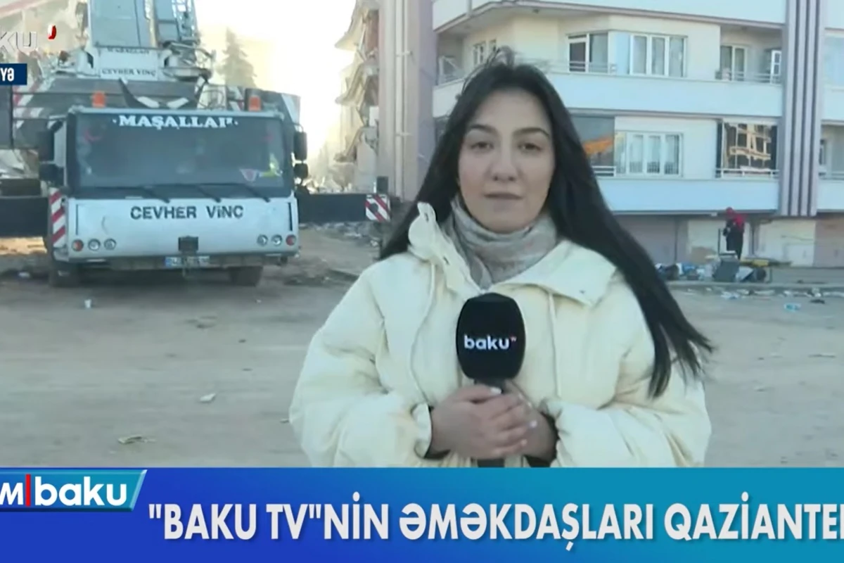 Baku TV zəlzələ bölgəsindən son məlumatları çatdırır - VİDEO