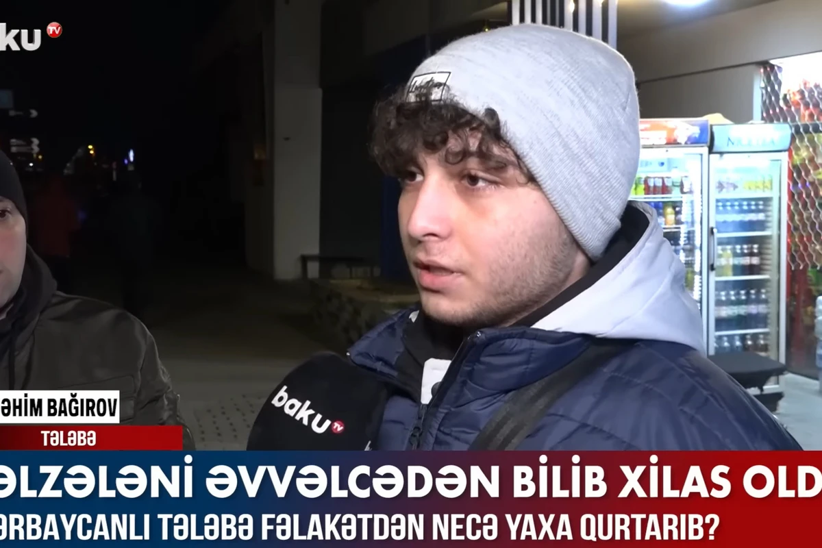 Zəlzələni əvvəlcədən bilib xilas olan azərbaycanlı tələbə başına gələnləri danışdı - VİDEO