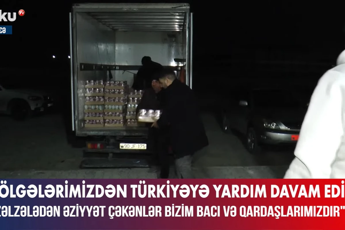 Azərbaycandan Türkiyəyə yardımlar davam edir – VİDEO