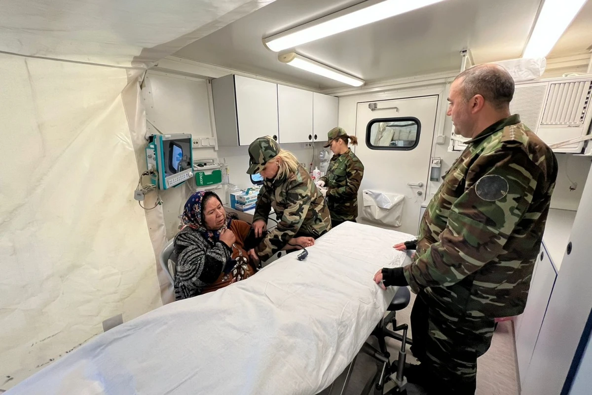 FHN-in Türkiyədəki mobil səhra hospitalında fasiləsiz xidmət davam etdirilir - FOTO/VİDEO