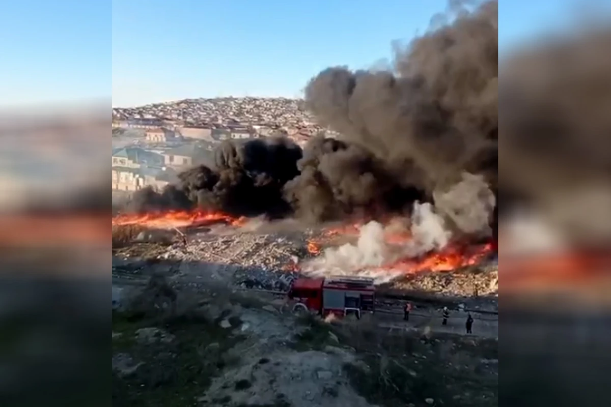 Пожар на большой территории в Баку потушен- ОБНОВЛЕНО + ВИДЕО