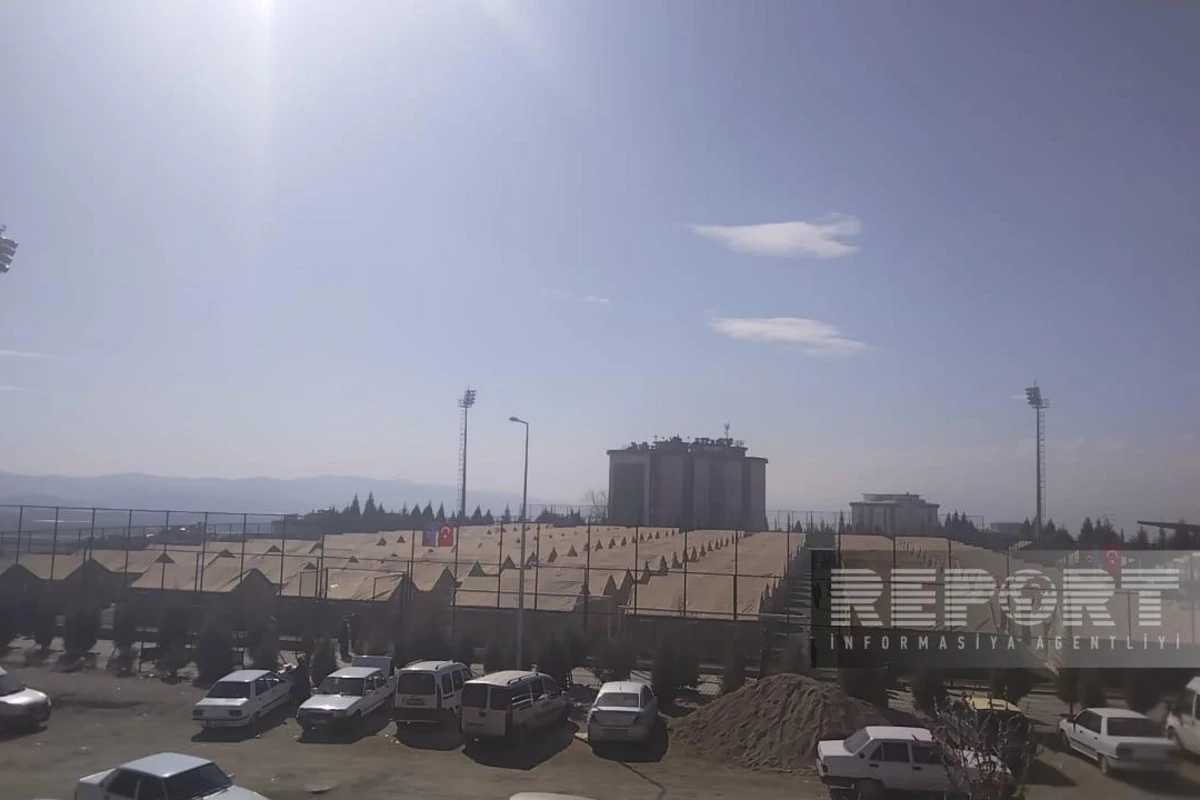 В Кахраманмараше МЧС Азербайджана установило палаточный городок - ФОТО
