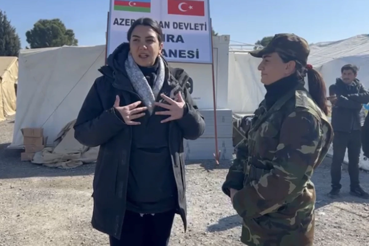 Fulya Öztürk Türkiyəyə yardıma gedən azərbaycanlılara təşəkkür etdi - VİDEO