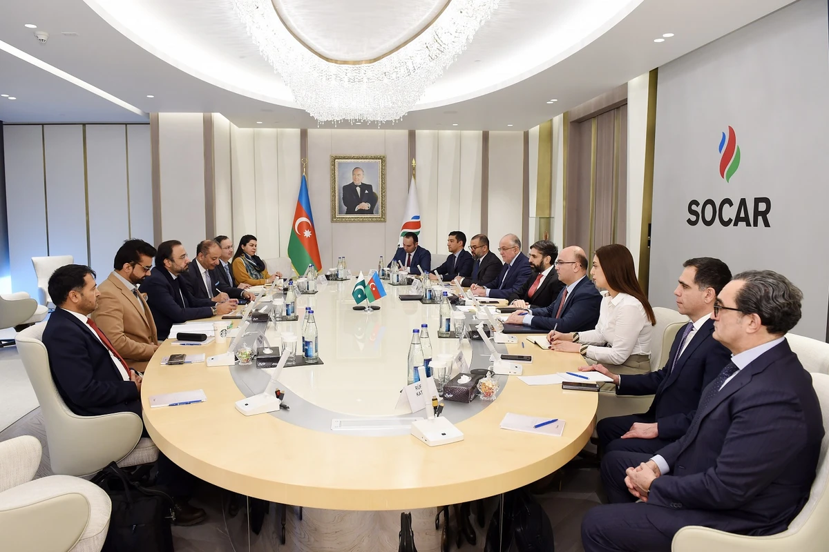 SOCAR prezidenti Rövşən Nəcəf Pakistan nümayəndə heyəti ilə görüşüb - FOTO