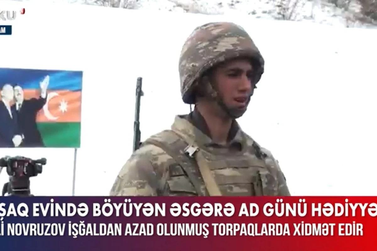 Uşaq evində böyüyən əsgərə ad günü hədiyyəsi - VİDEO