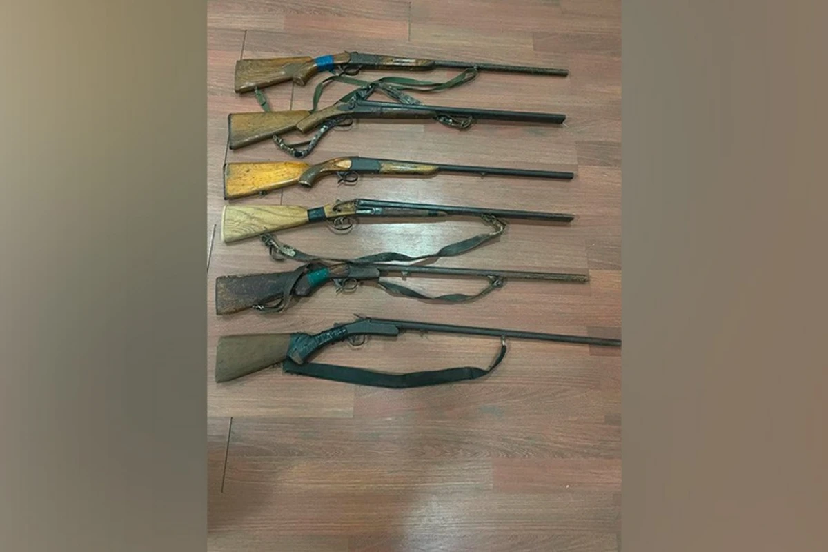 Balakən sakinlərindən qanunsuz silahlar götürüldü