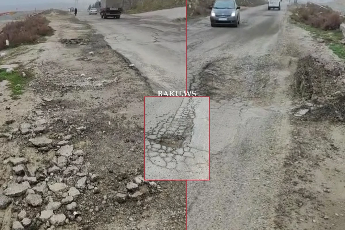 Masazırın bərbad yolu sakinləri təngə gətirib - VİDEO