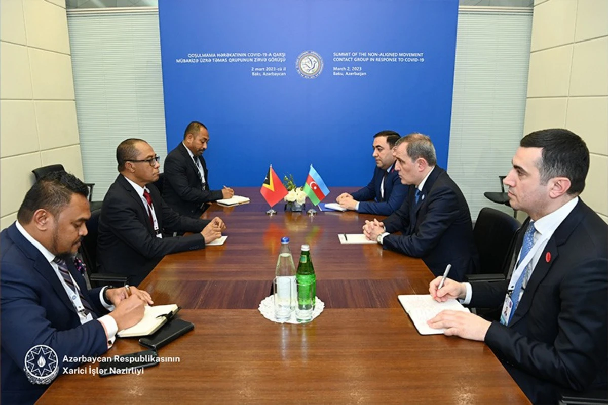 Ceyhun Bayramov Timor Leste Prezidentinin xarici siyasət məsələləri üzrə müşaviri ilə görüşüb - FOTO