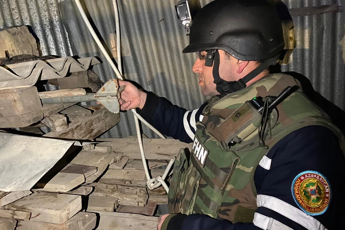 Bakıda döyüşə yararlı tank mərmisi aşkarlanıb - FOTO/VİDEO