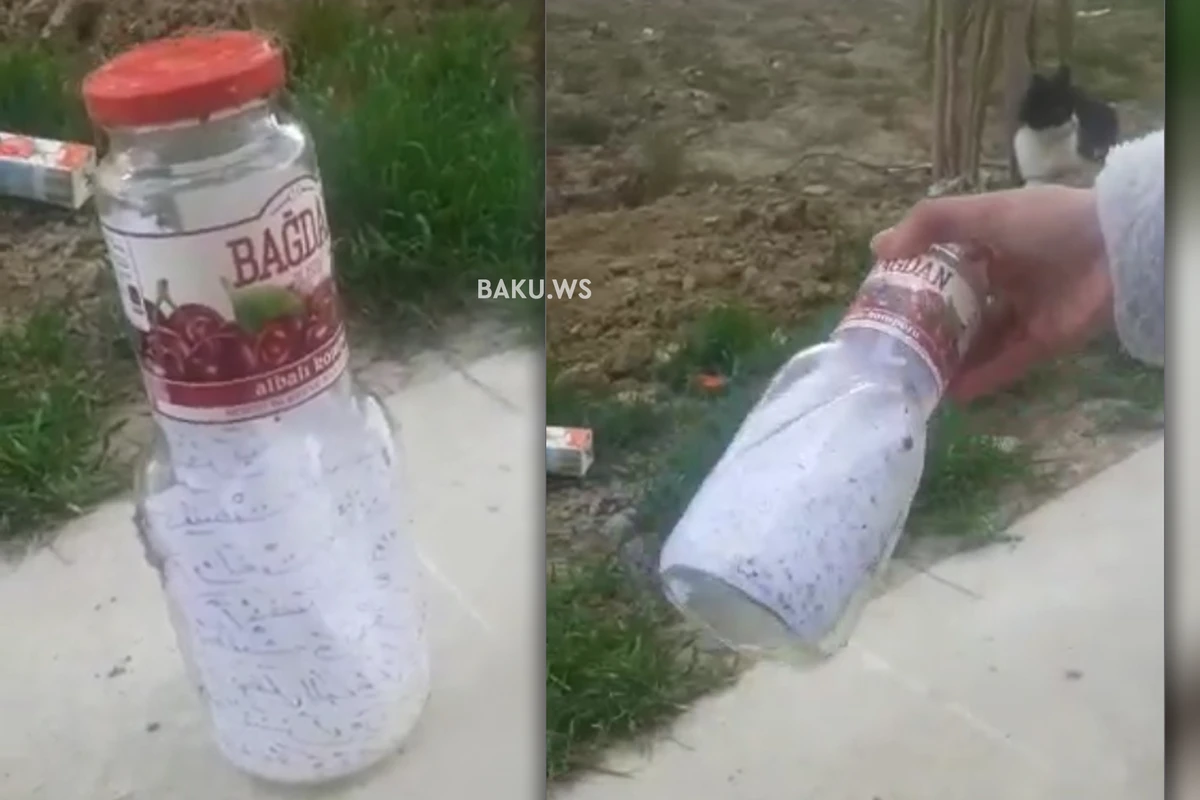 Bakıda parkda cadu bankası tapılıb - VİDEO