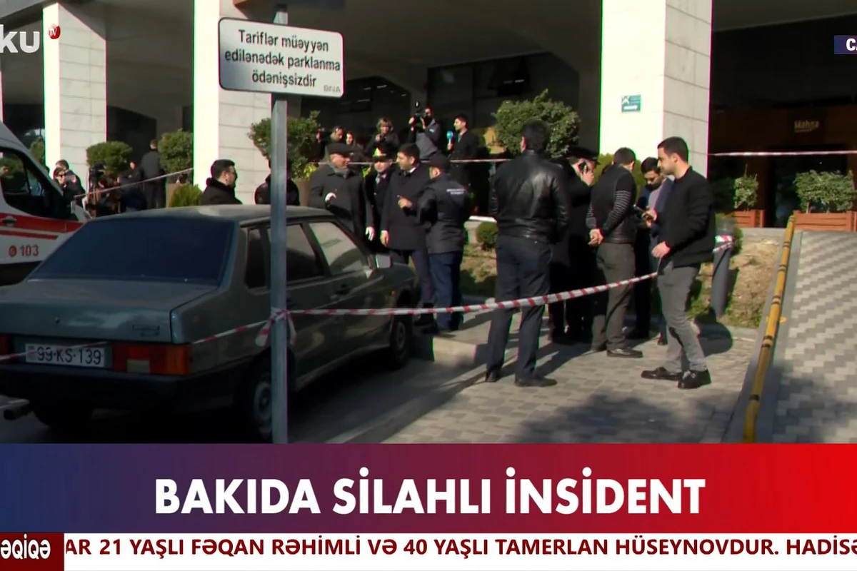 Bakıda iki nəfərin güllələndiyi yerdən GÖRÜNTÜLƏR - VİDEO
