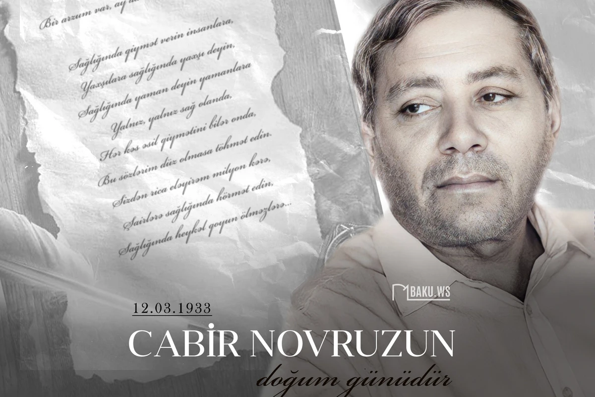 Bu gün Cabir Novruzun doğum günüdür