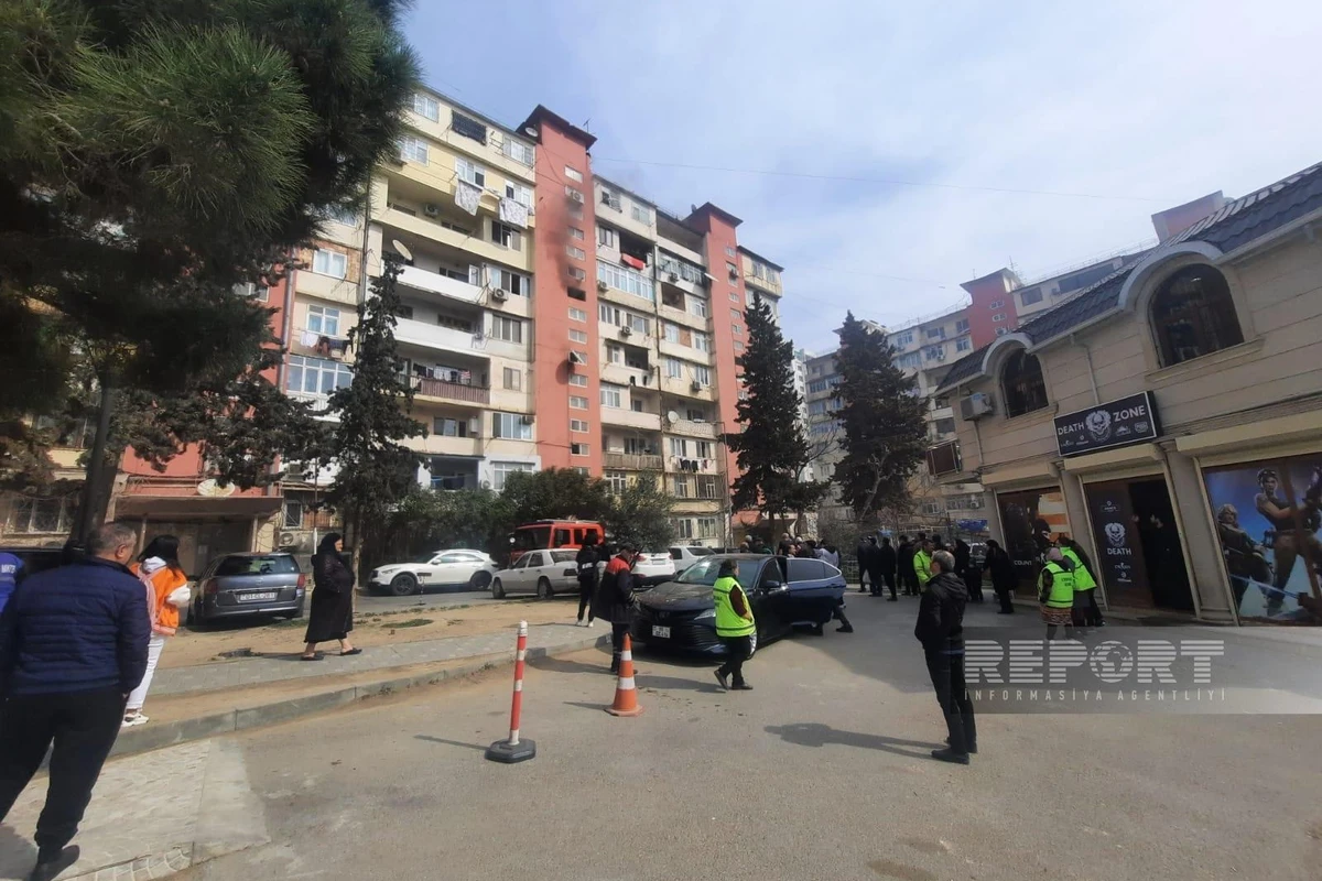 Bakıda yaşayış binasında yanğın olub - FOTO - YENİLƏNİB