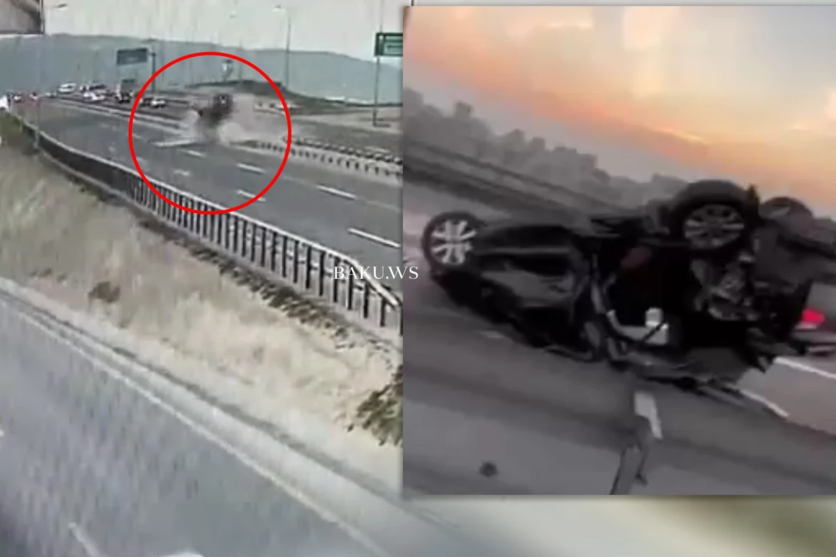 Bakıda yüksək sürətlə qayda pozan sürücü qəza törətdi: Qadın öldü - ANBAAN VİDEO
