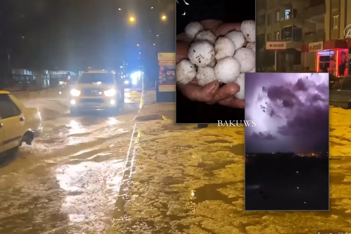 Türkiyədə “Supercell” fırtınası: İldırım, şimşək, külək və dolu təşviş yaratdı - VİDEO